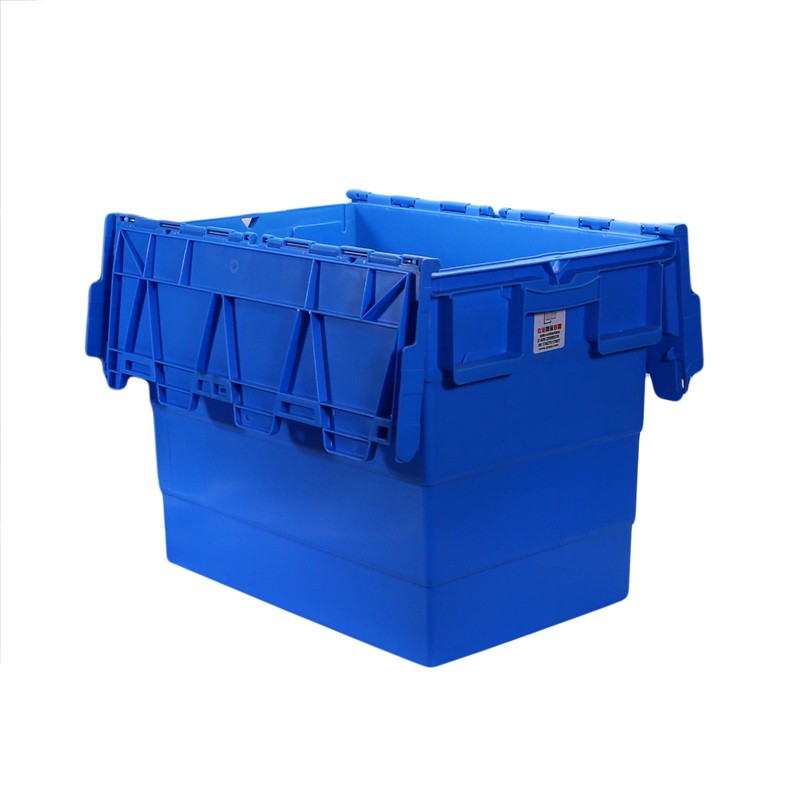 Caja de plástico azul de alta calidad personalizada con tapa